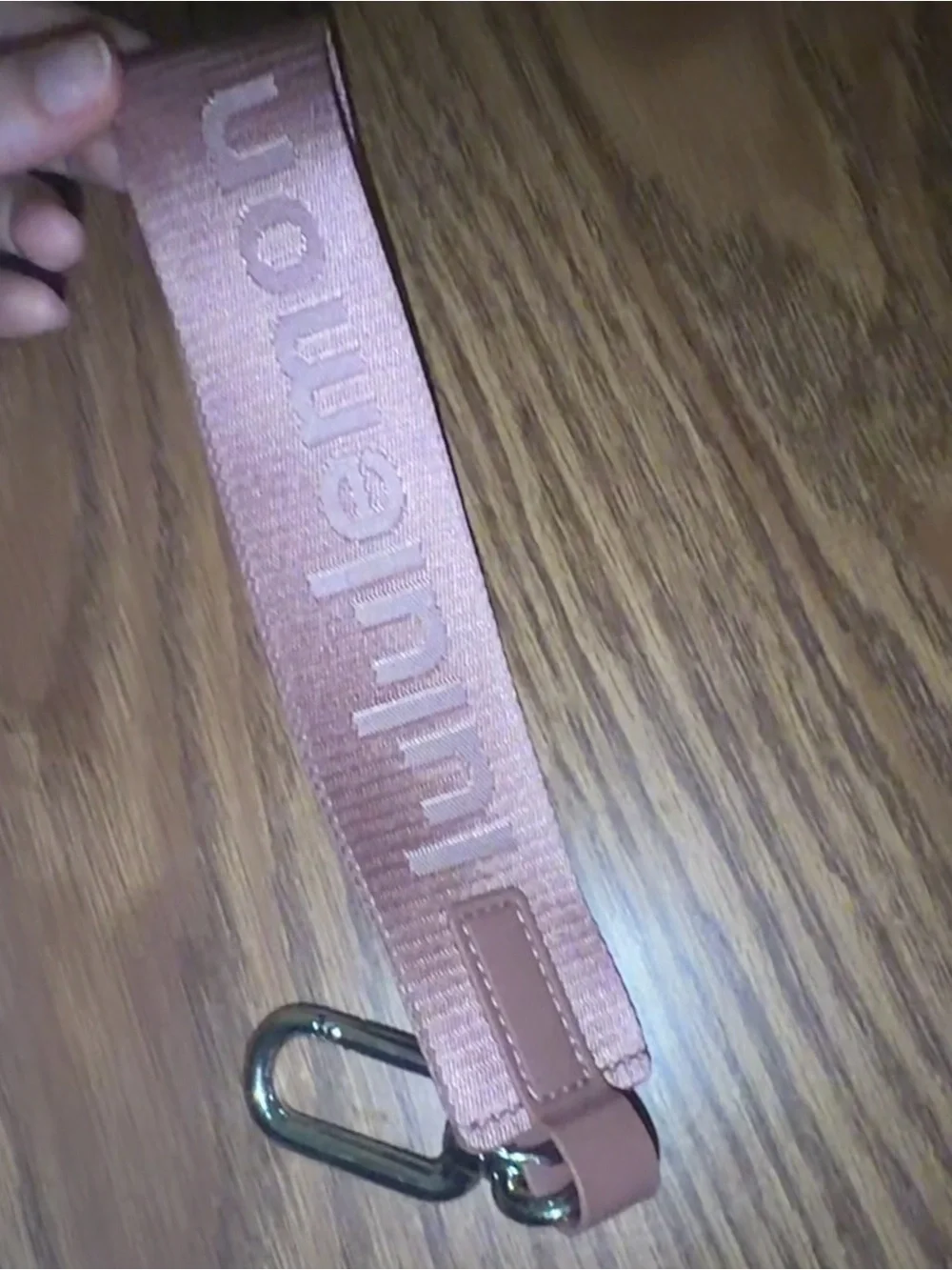 lululemon athletica Dusty Pink Logo Key Fob Strap